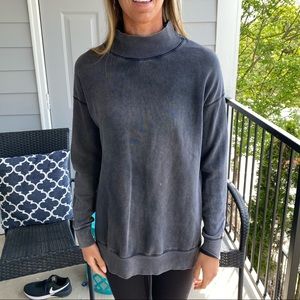 Free People Washed Black Sweatshirt